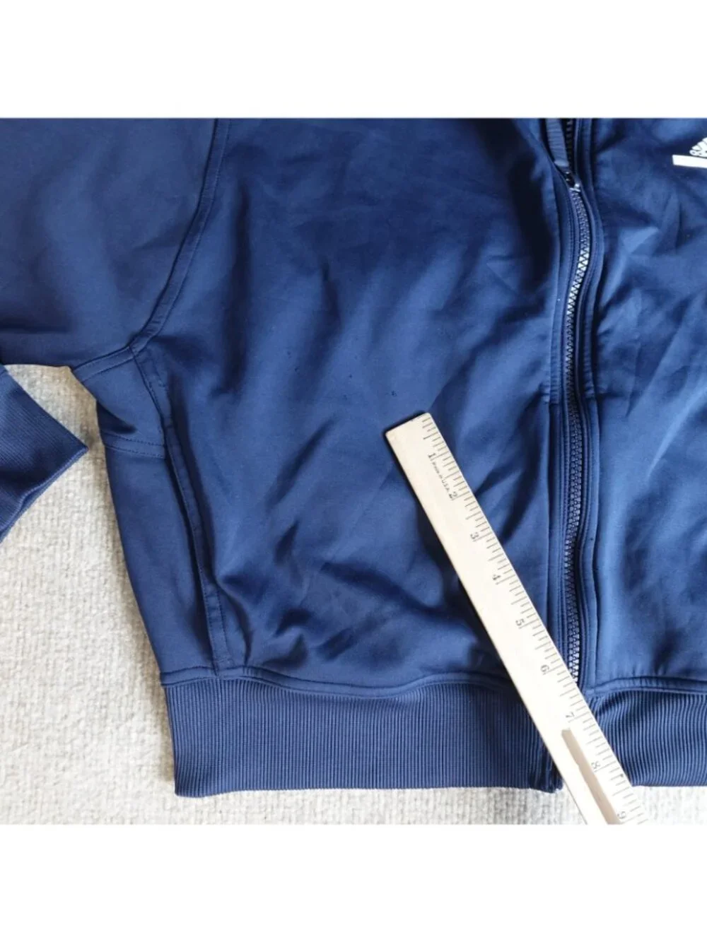 Adidas Stella McCartney Women's Jacket Medium Blue Full Zip Cropped Barricade